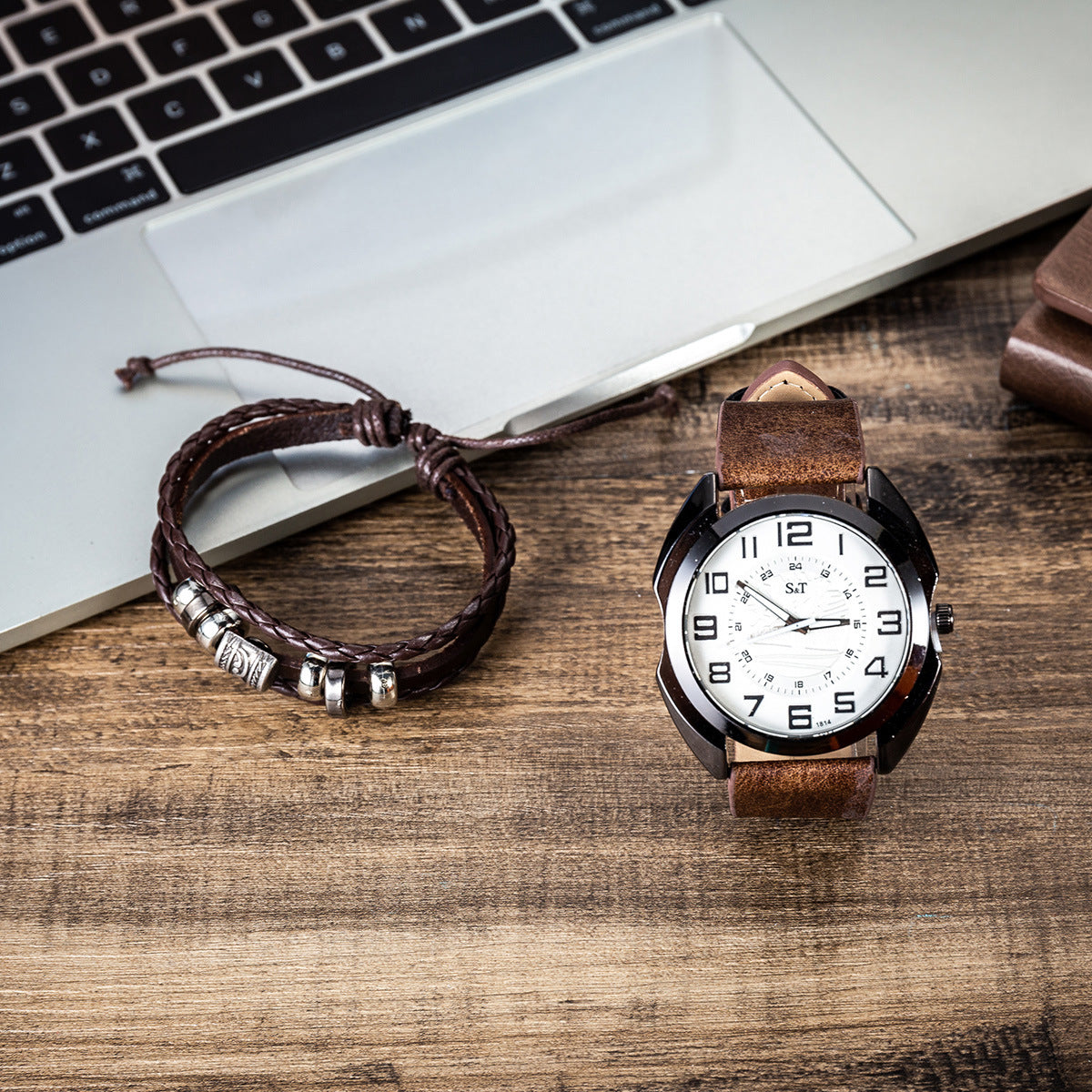2pcs/set Quartz watch + bracelet