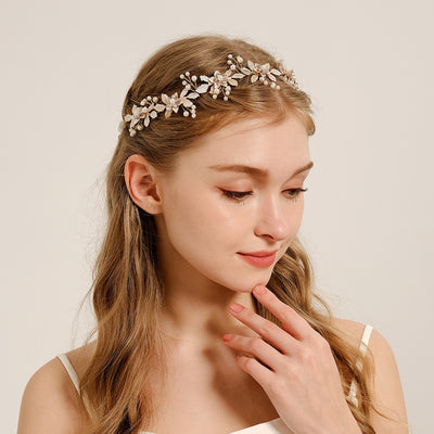 Mori Style Flower Braided Pearl Hair Band