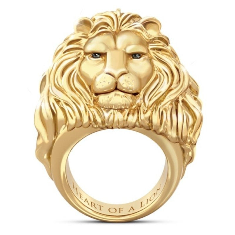 Lion's Head Animal Pattern Alloy Ring