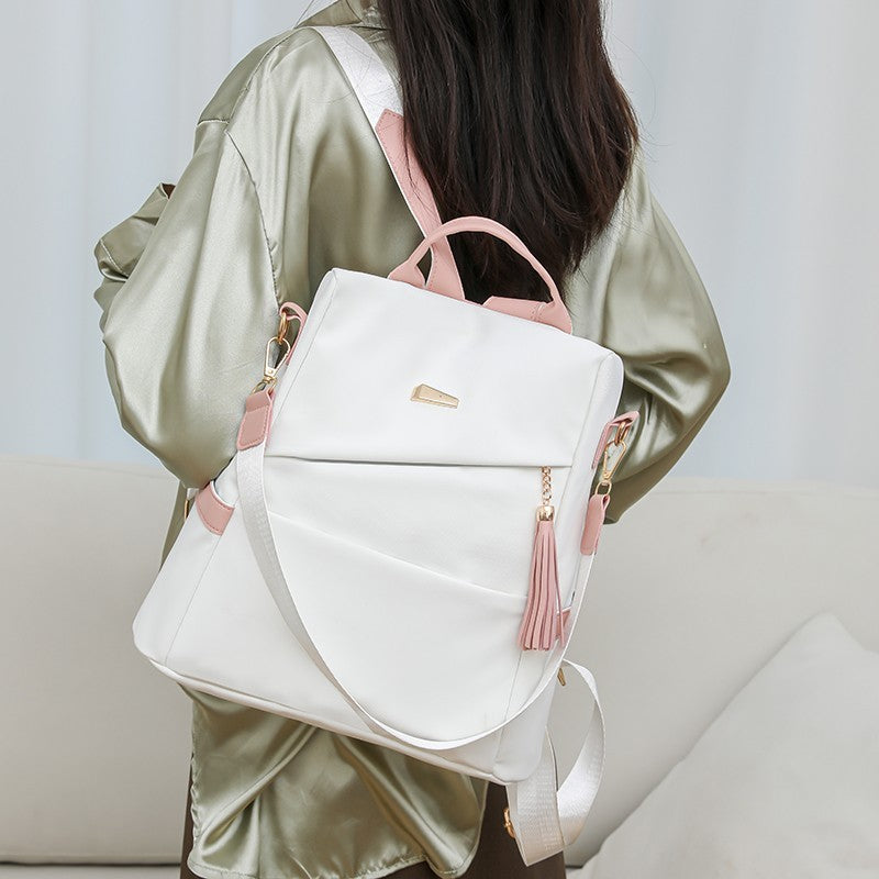 Oxford Anti-Theft Backpack – Women's Travel & School Bag with Back Zipper