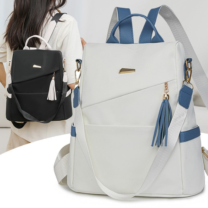 Oxford Anti-Theft Backpack – Women's Travel & School Bag with Back Zipper