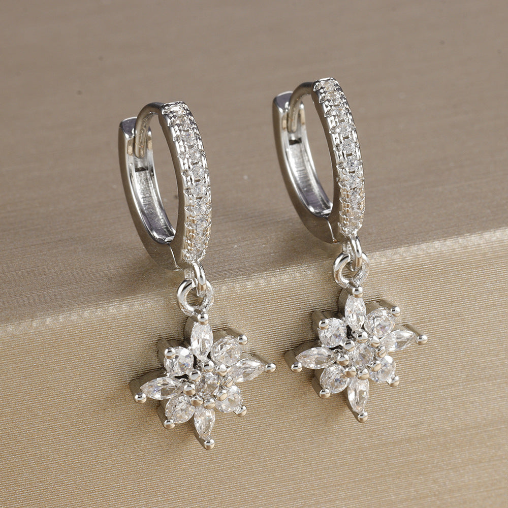 Diamond SUNFLOWER Earrings