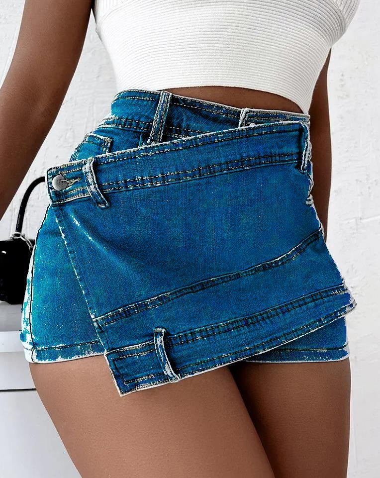 Y2K Street Vintage Denim Shorts Stretch