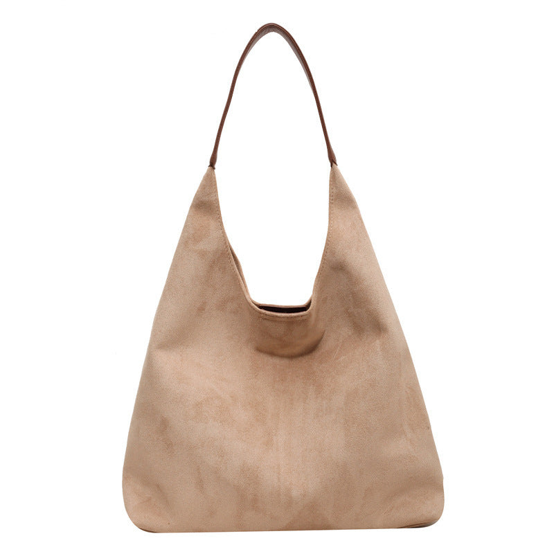 Women's One-Shoulder Underarm Bag - Large Capacity Solid Color Commuter Tote