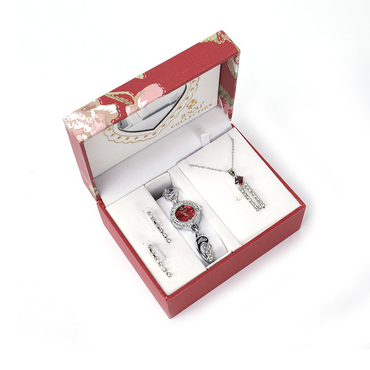 Charming gift Watch Earrings Necklace Set