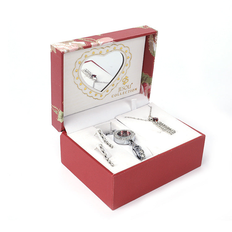 Charming gift Watch Earrings Necklace Set