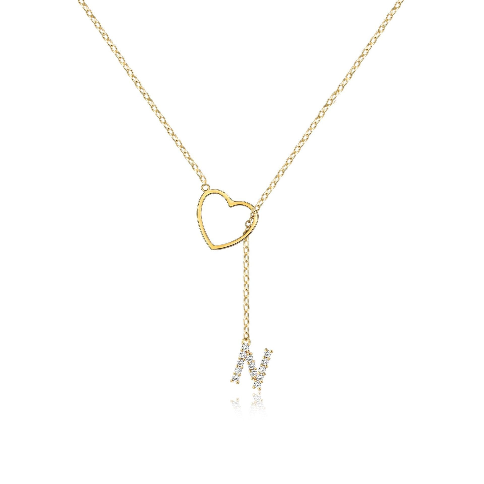 Brass Gold Plating Full Inlaid Zircon 26 English Letters