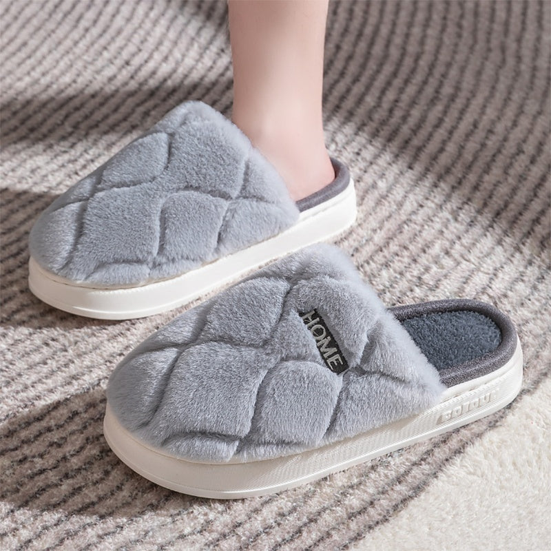 Plush Slippers Winter For Women Indoor Floor Bedroom