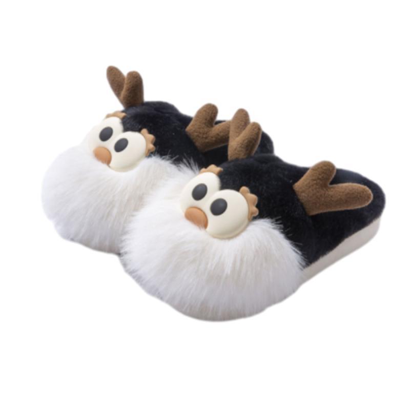 Cute Cartoon Christmas Deer Cotton Shoes Winter