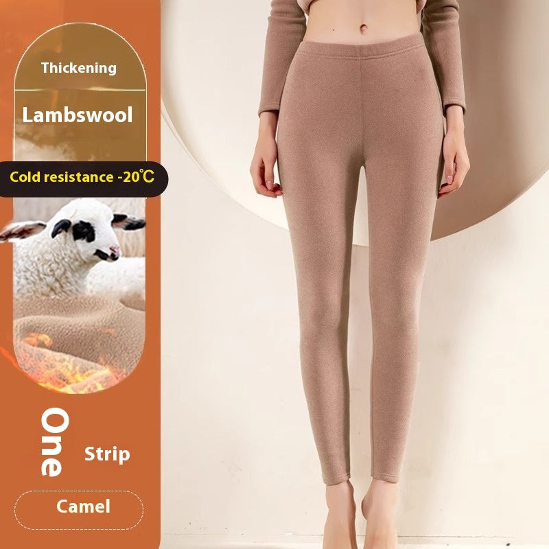 Warm Cashmere Leggings Winter Solid Slim Pants