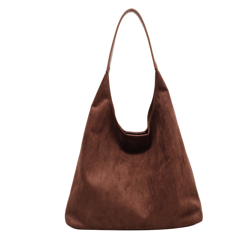 Women's One-Shoulder Underarm Bag - Large Capacity Solid Color Commuter Tote