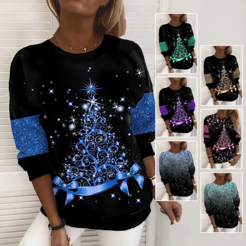 Christmas Sweater Women's 3D Digital Printing Pullover