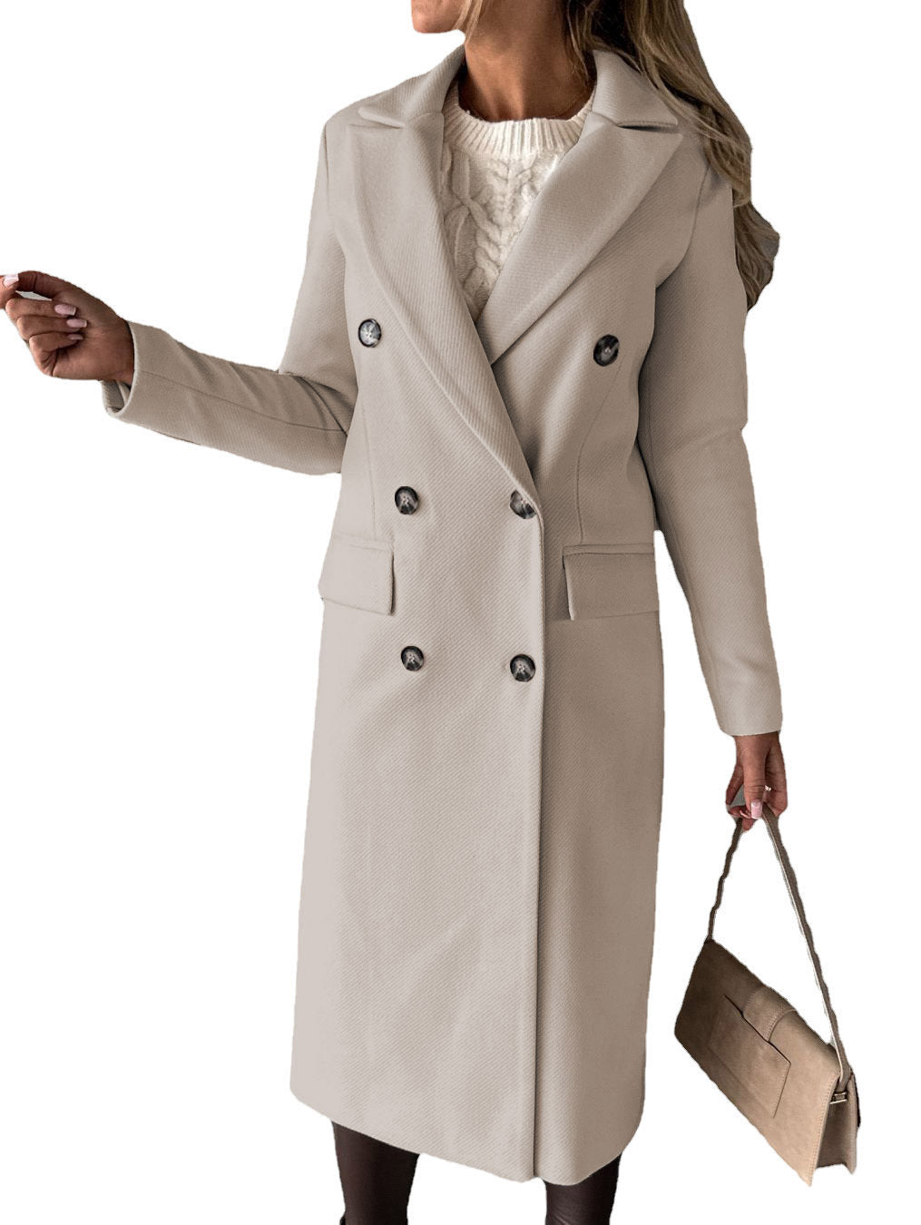 Long Sleeve Lapel Coat Winter Fashion