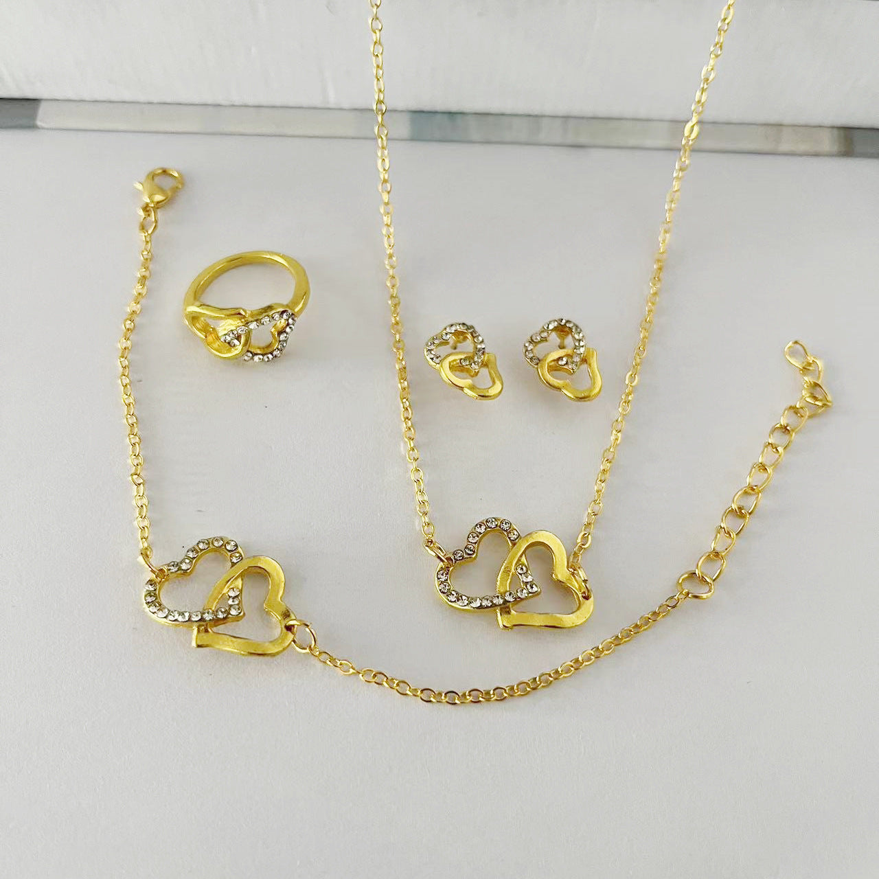 5PCS Butterfly Jewelry Set for Women | Necklace, Earrings, Ring & Bracelet | Bridal Wedding Gift