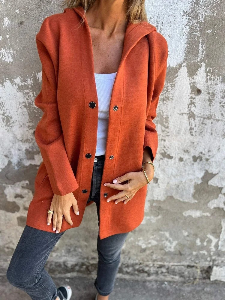 Casual Hooded Single-Breasted Cardigan Fashion