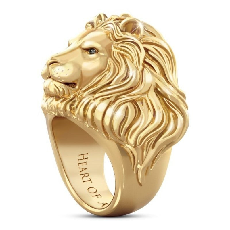 Lion's Head Animal Pattern Alloy Ring