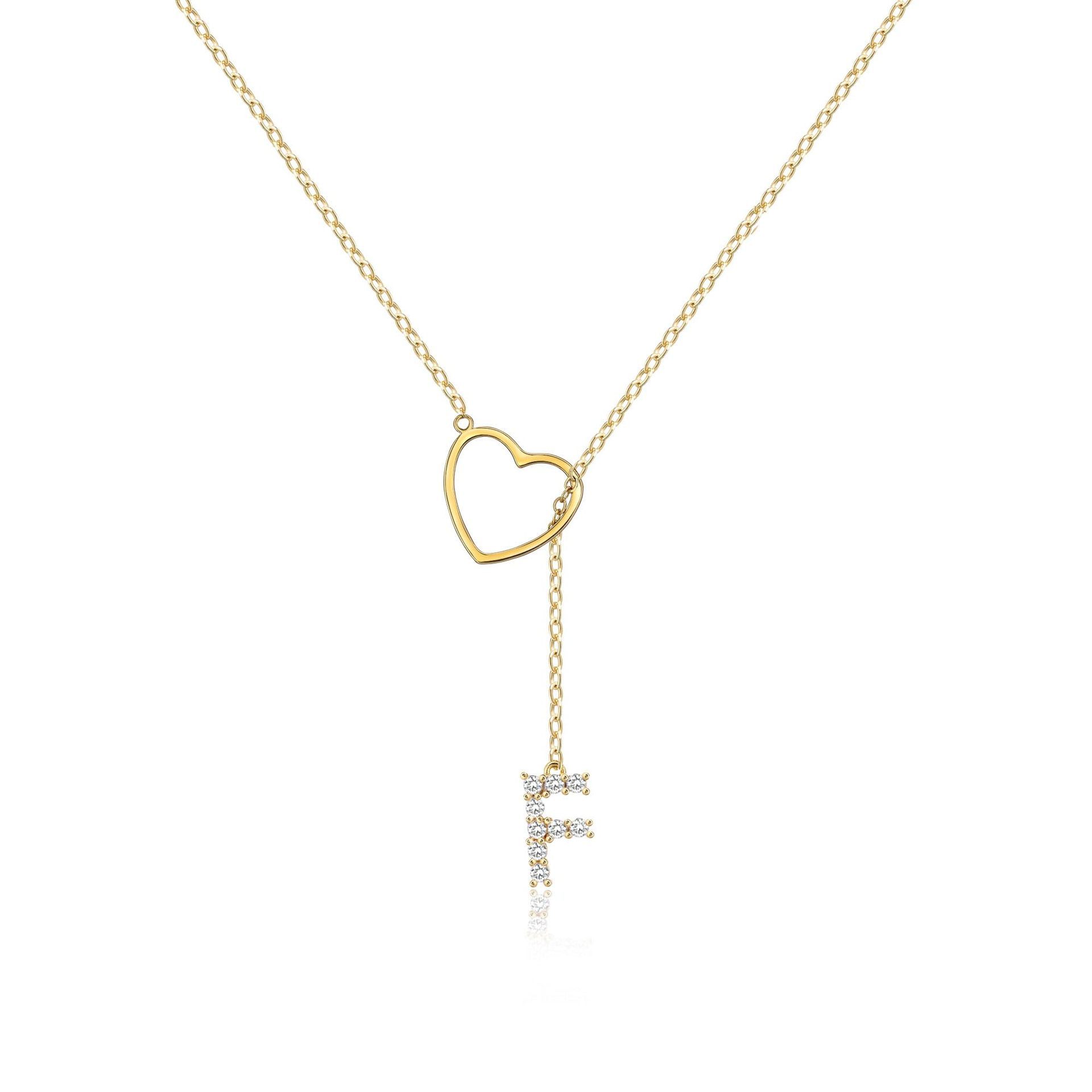 Brass Gold Plating Full Inlaid Zircon 26 English Letters