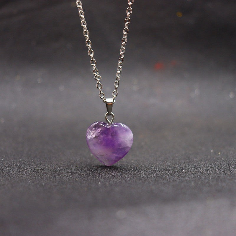 Natural Stone Water Drop Pendant Necklace