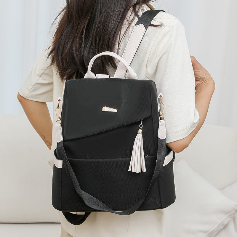Oxford Anti-Theft Backpack – Women's Travel & School Bag with Back Zipper