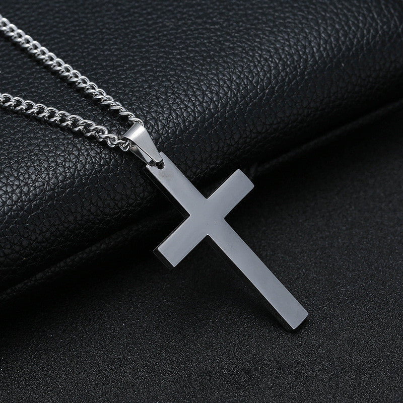 Classic Cross Necklace Pendant Stainless Steel