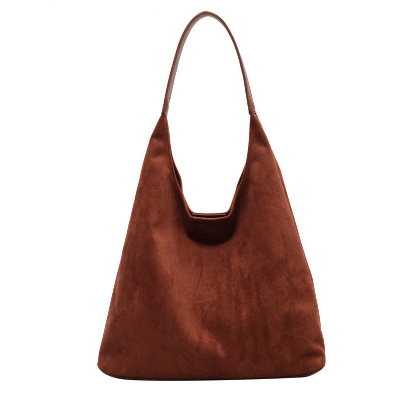 Women's One-Shoulder Underarm Bag - Large Capacity Solid Color Commuter Tote