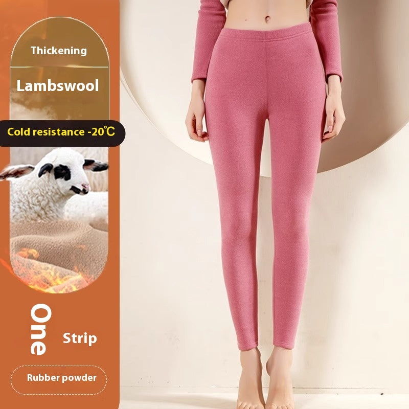 Warm Cashmere Leggings Winter Solid Slim Pants