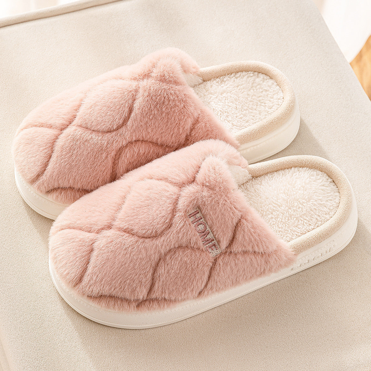 Plush Slippers Winter For Women Indoor Floor Bedroom