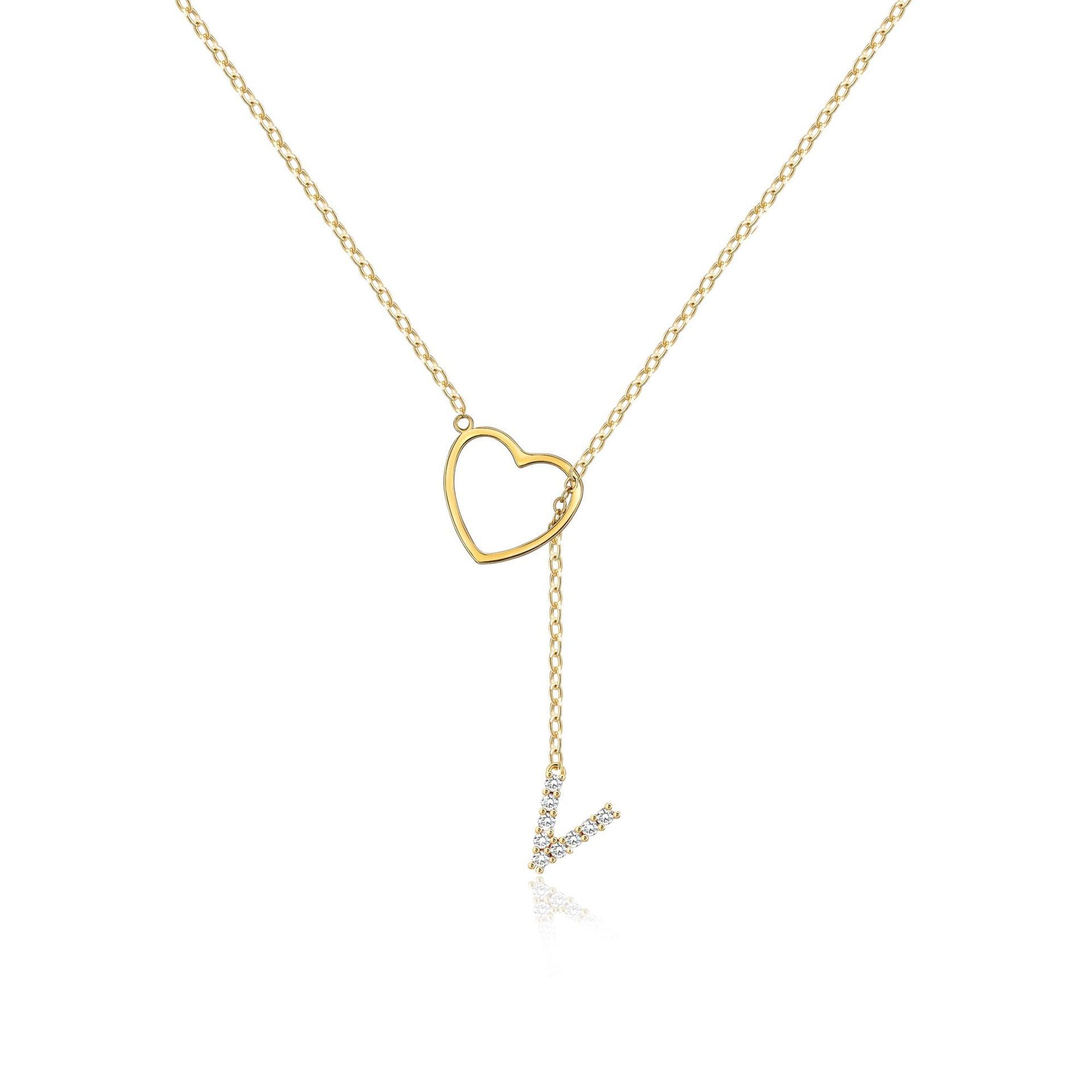 Brass Gold Plating Full Inlaid Zircon 26 English Letters
