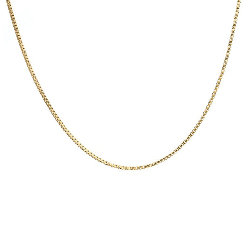 Gold-plated Non-fading Titanium Steel Personality Ins Style Box Chain