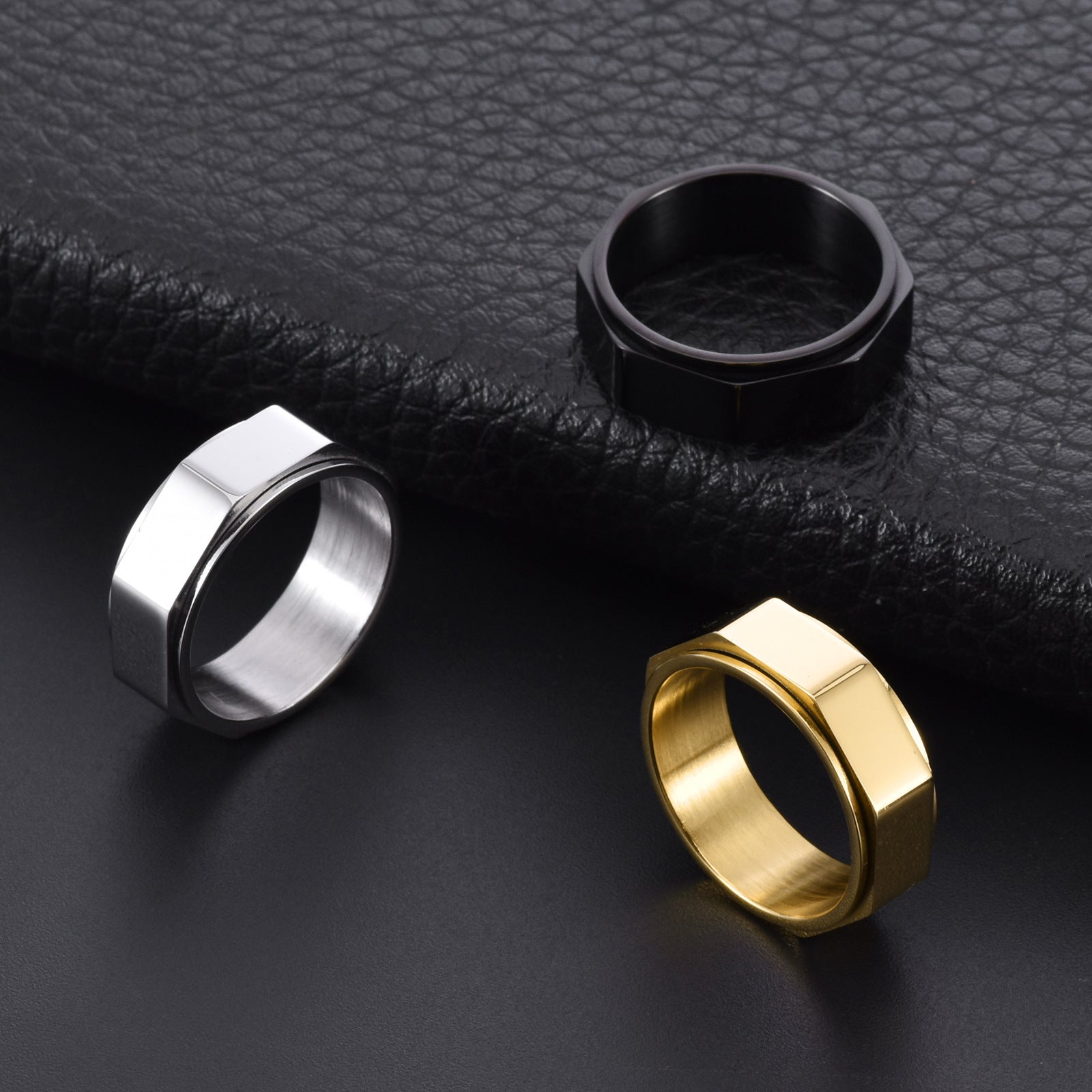 Personalized Cut Surface Octagon Nut Rotatable