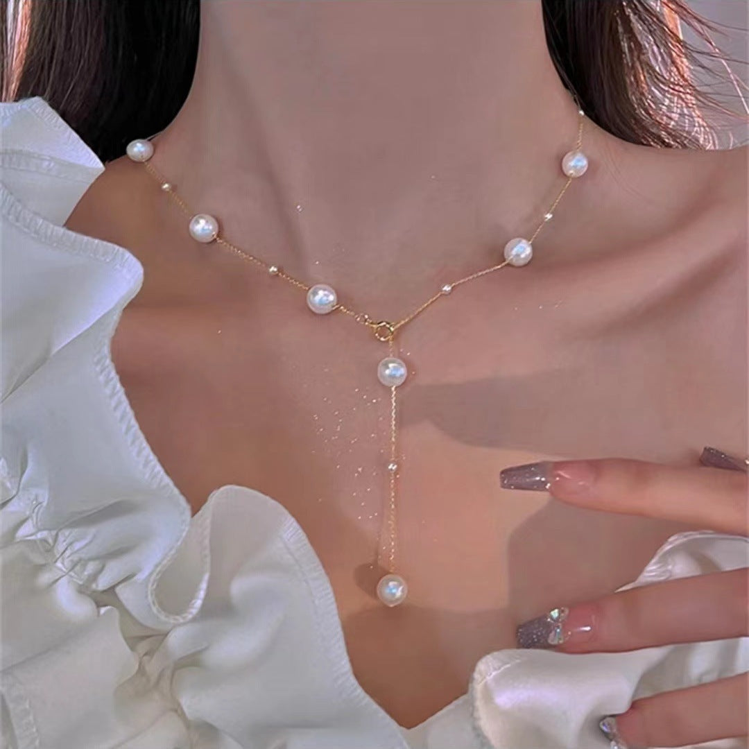 Women's Trendy Pearl Choker Necklace - Starry Design, 2025 Fashion Jewelry Gift
