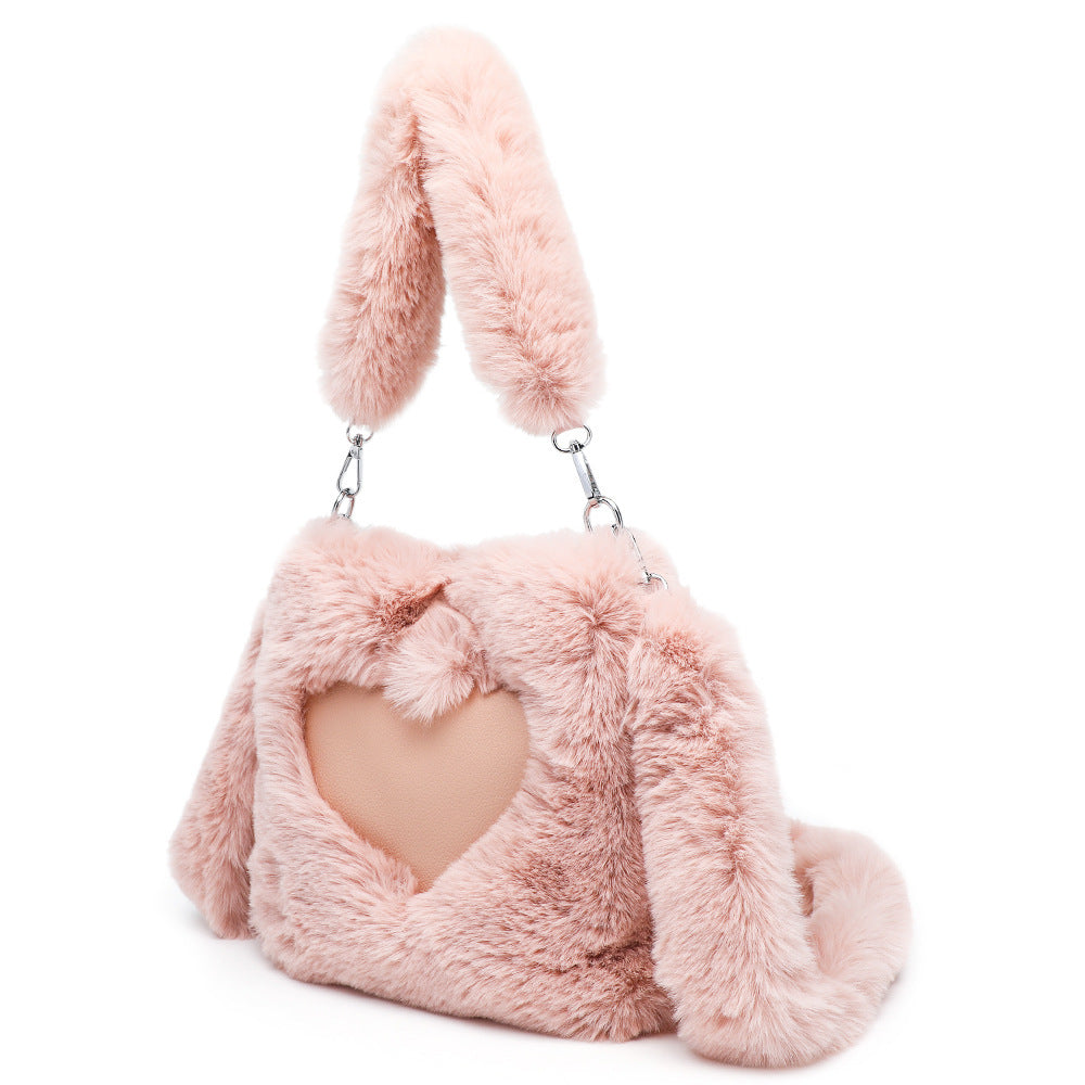 Women's Fluffy Shoulder Bag - Plush Top-Handle Tote, Winter Fashion Handbag for Girls & Women