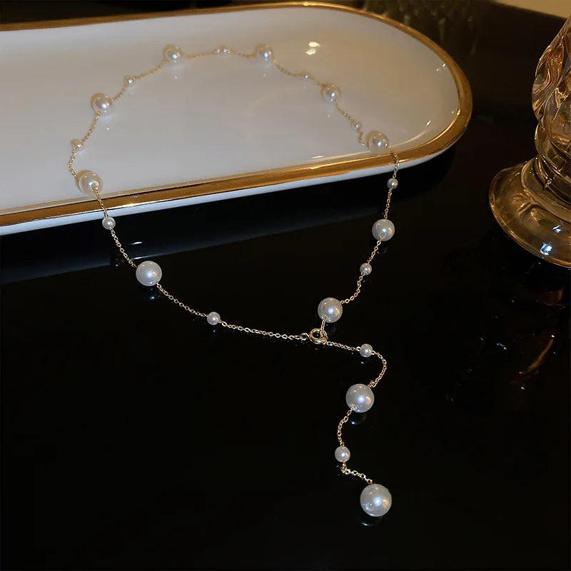Women's Trendy Pearl Choker Necklace - Starry Design, 2025 Fashion Jewelry Gift