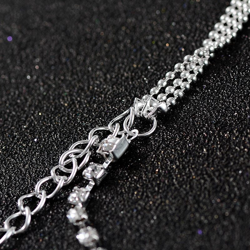 1PC Multilayer Crystal Anklet – Summer Foot Chain Bracelet & Wedding Jewelry Gift
