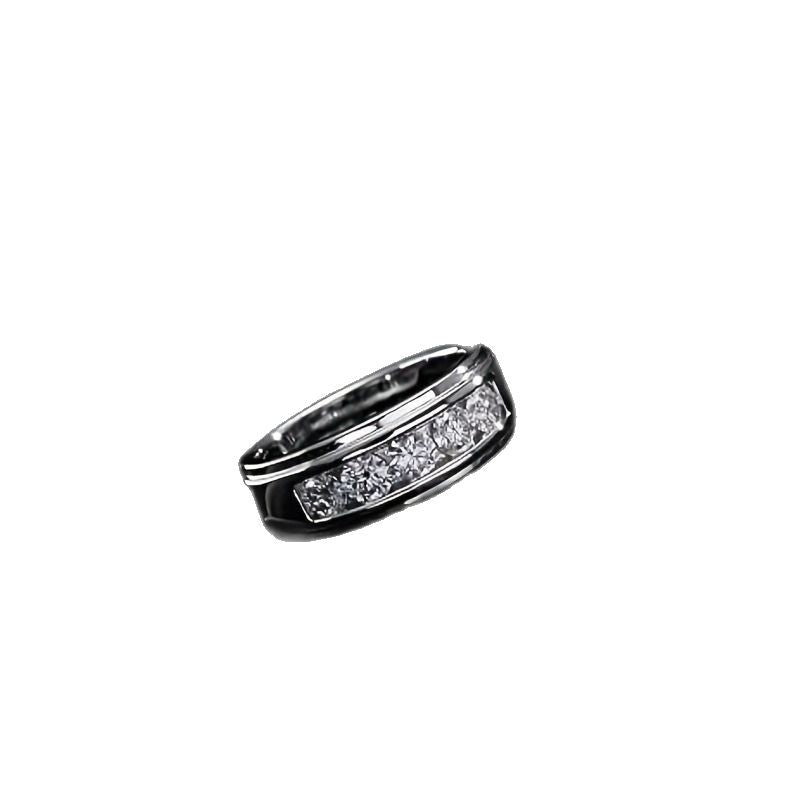 Starry Sky Exquisite High-grade Diamond Moissanite Hip Hop Ring