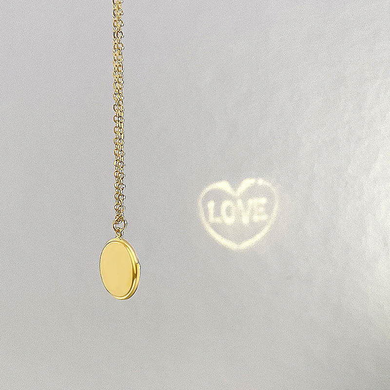 I Love You Projection Necklace | S925 Sterling Silver Romantic LOVE Clavicle Chain