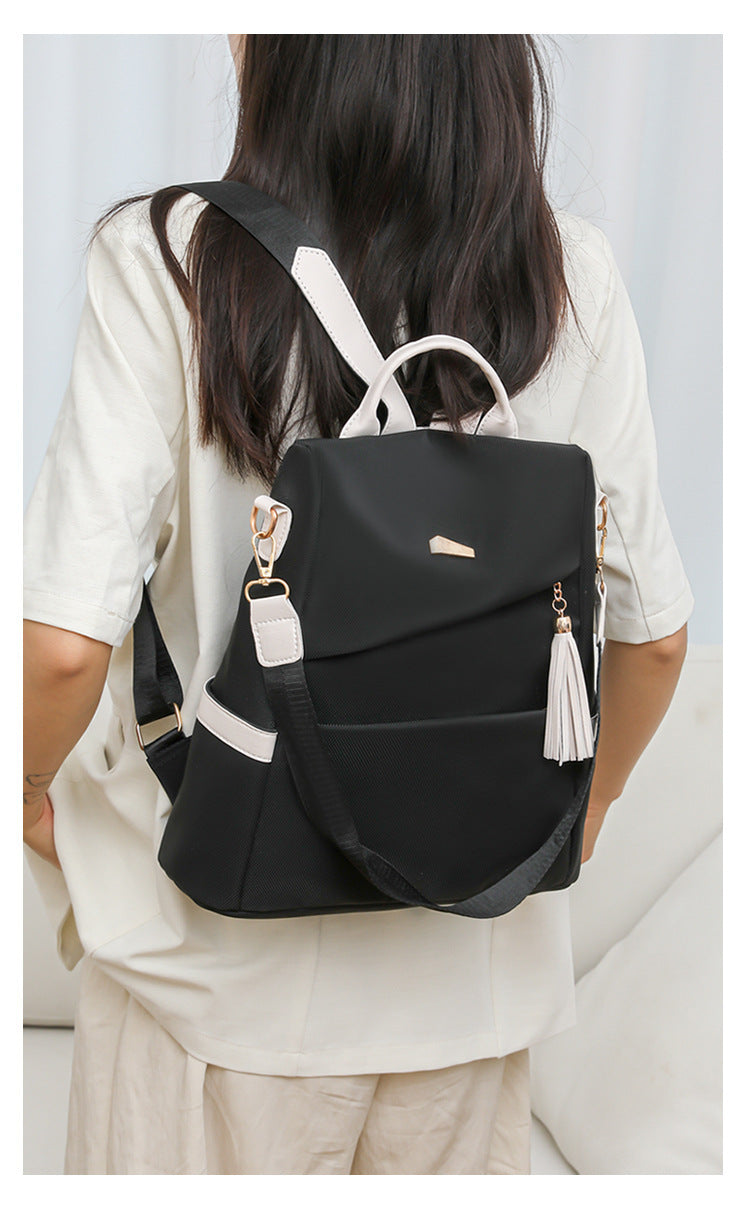 Oxford Anti-Theft Backpack – Women's Travel & School Bag with Back Zipper