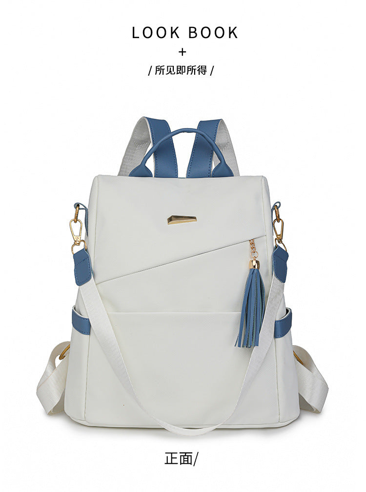 Oxford Anti-Theft Backpack – Women's Travel & School Bag with Back Zipper