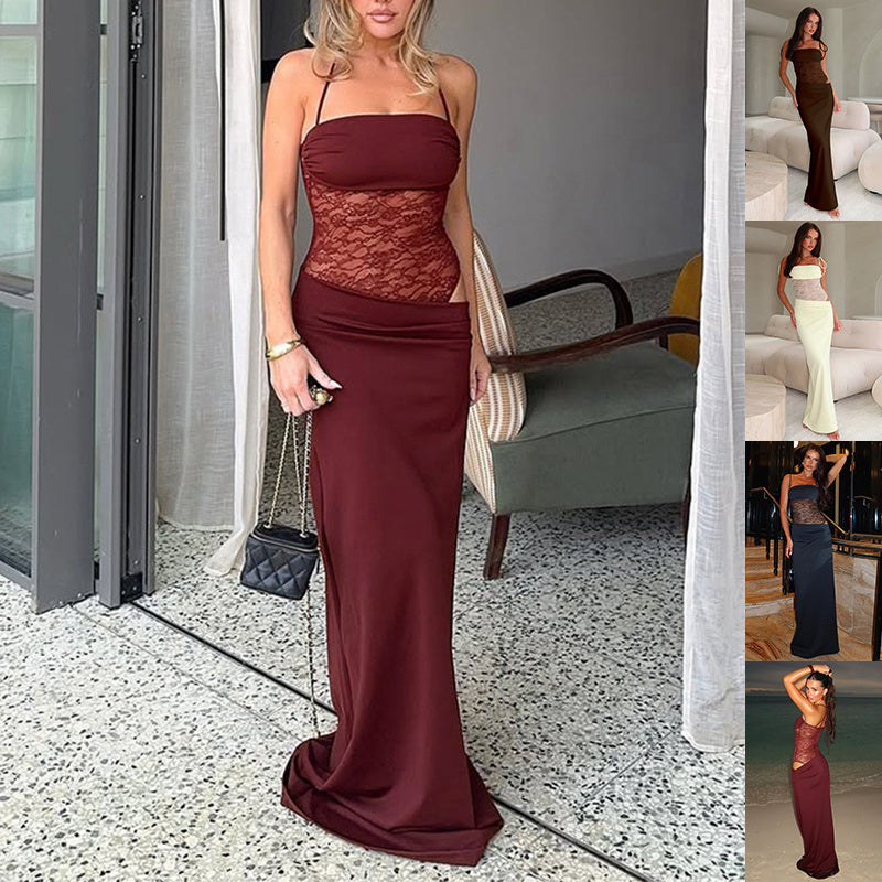 Lace Suspender  Long Dresses