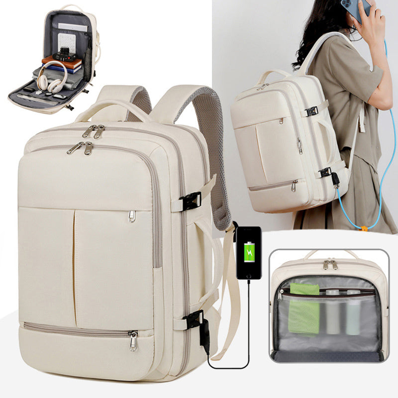 Large Capacity Backpack Multiple Pockets And Zippers