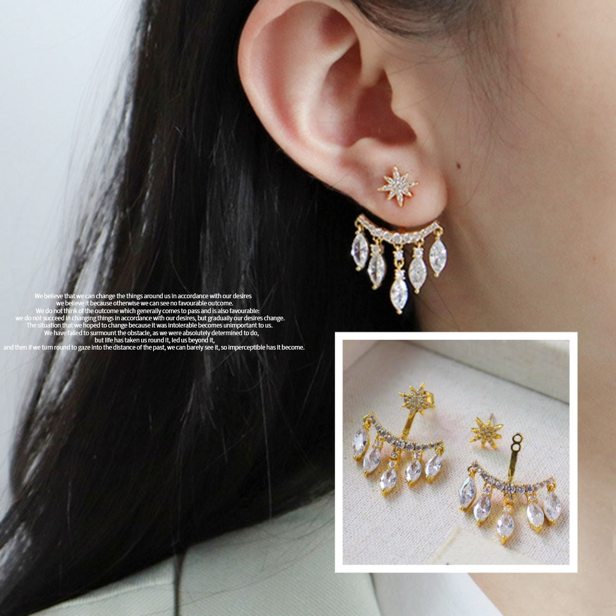 Women's Retro Eight-Point Star Zircon Stud Earrings – Fashion Jewelry for Party & Gifts