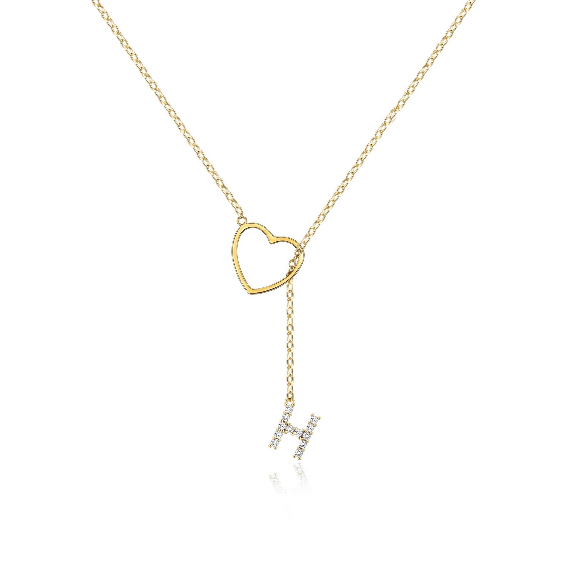 Brass Gold Plating Full Inlaid Zircon 26 English Letters