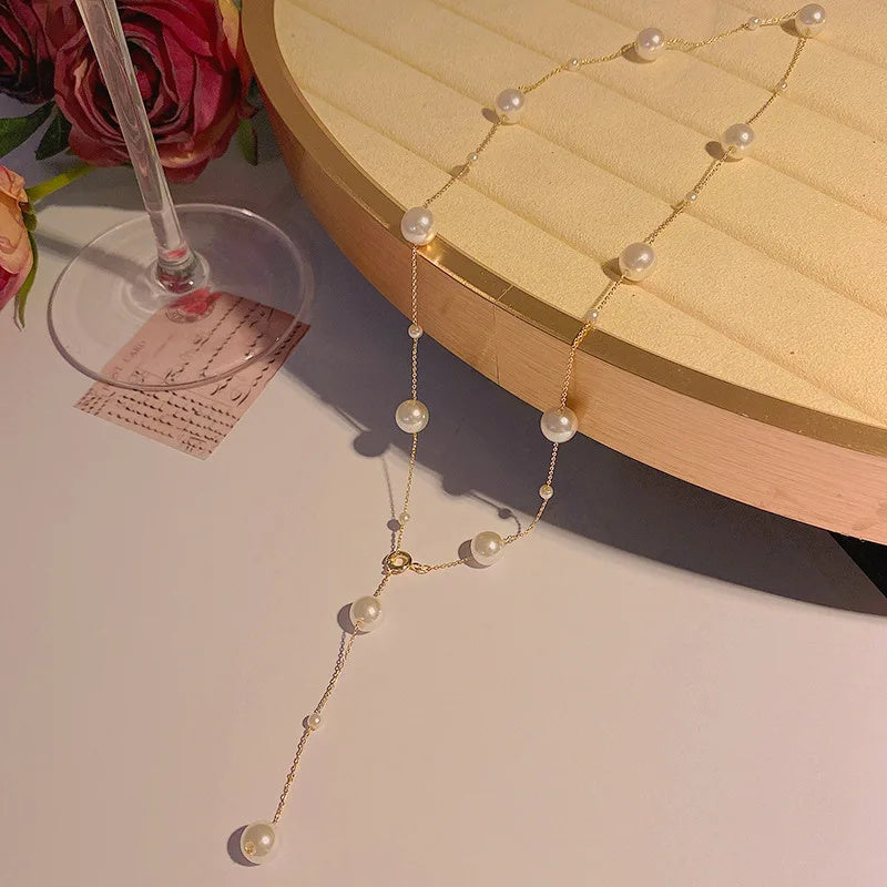 Women's Trendy Pearl Choker Necklace - Starry Design, 2025 Fashion Jewelry Gift
