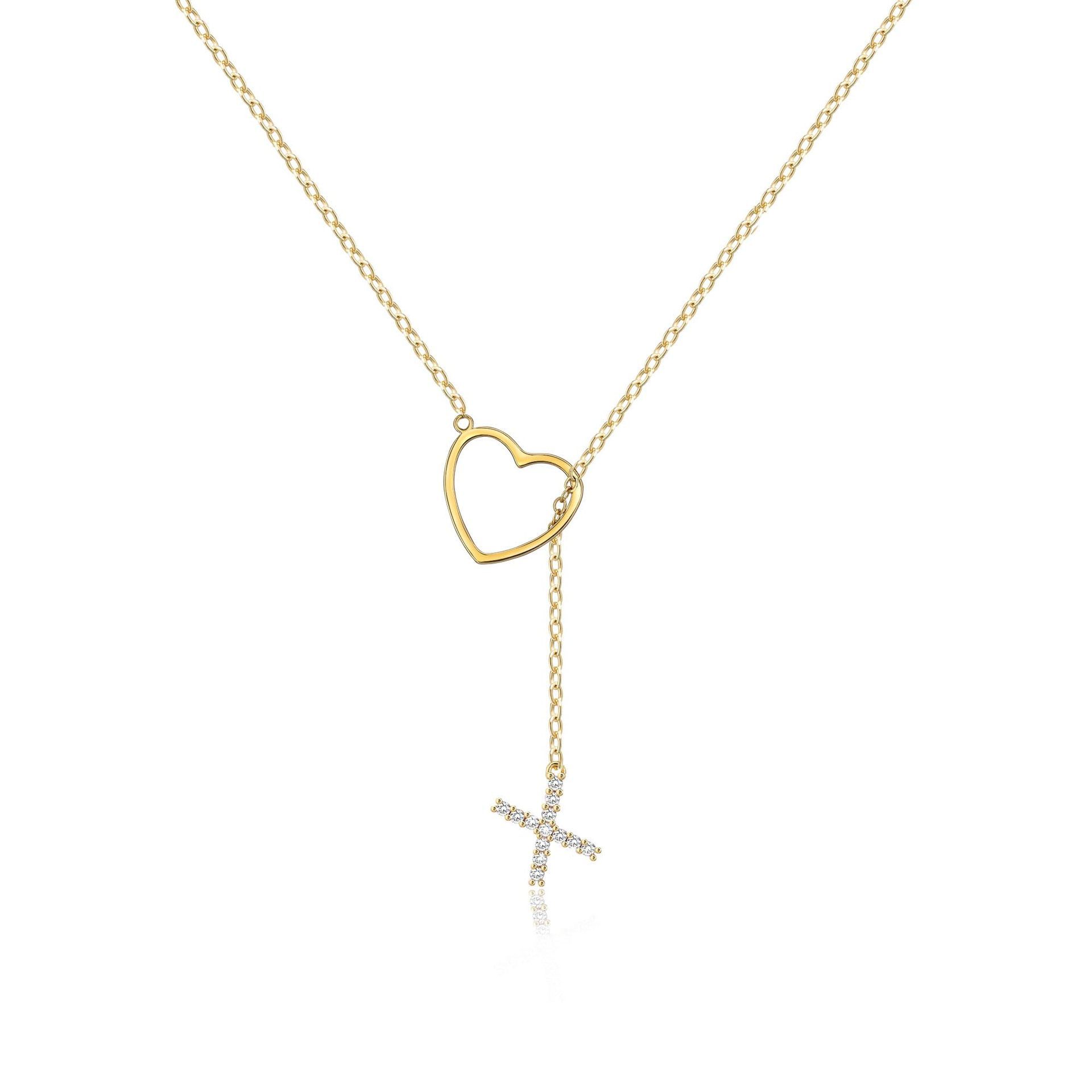 Brass Gold Plating Full Inlaid Zircon 26 English Letters