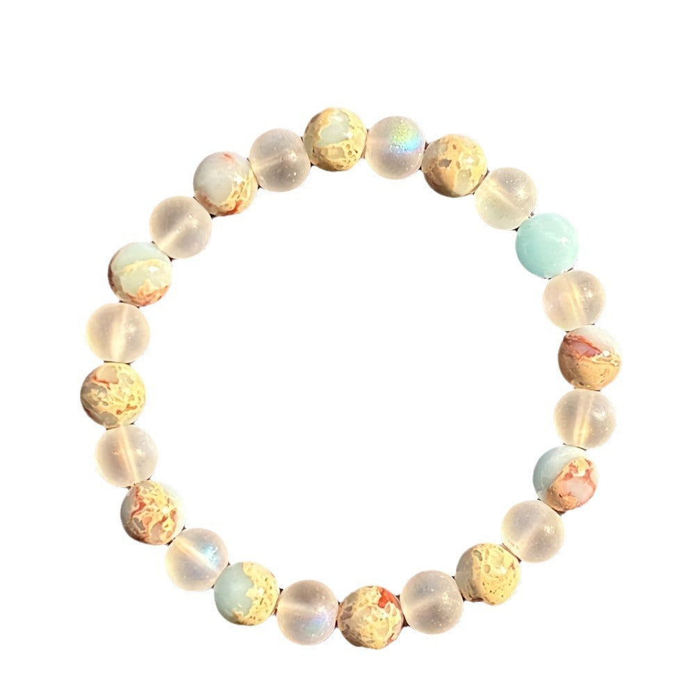 Handmade Woven Wooden & Gemstone Bracelet - Mineral Blue, Tiger Eye, Cat's Eye for Men & Women