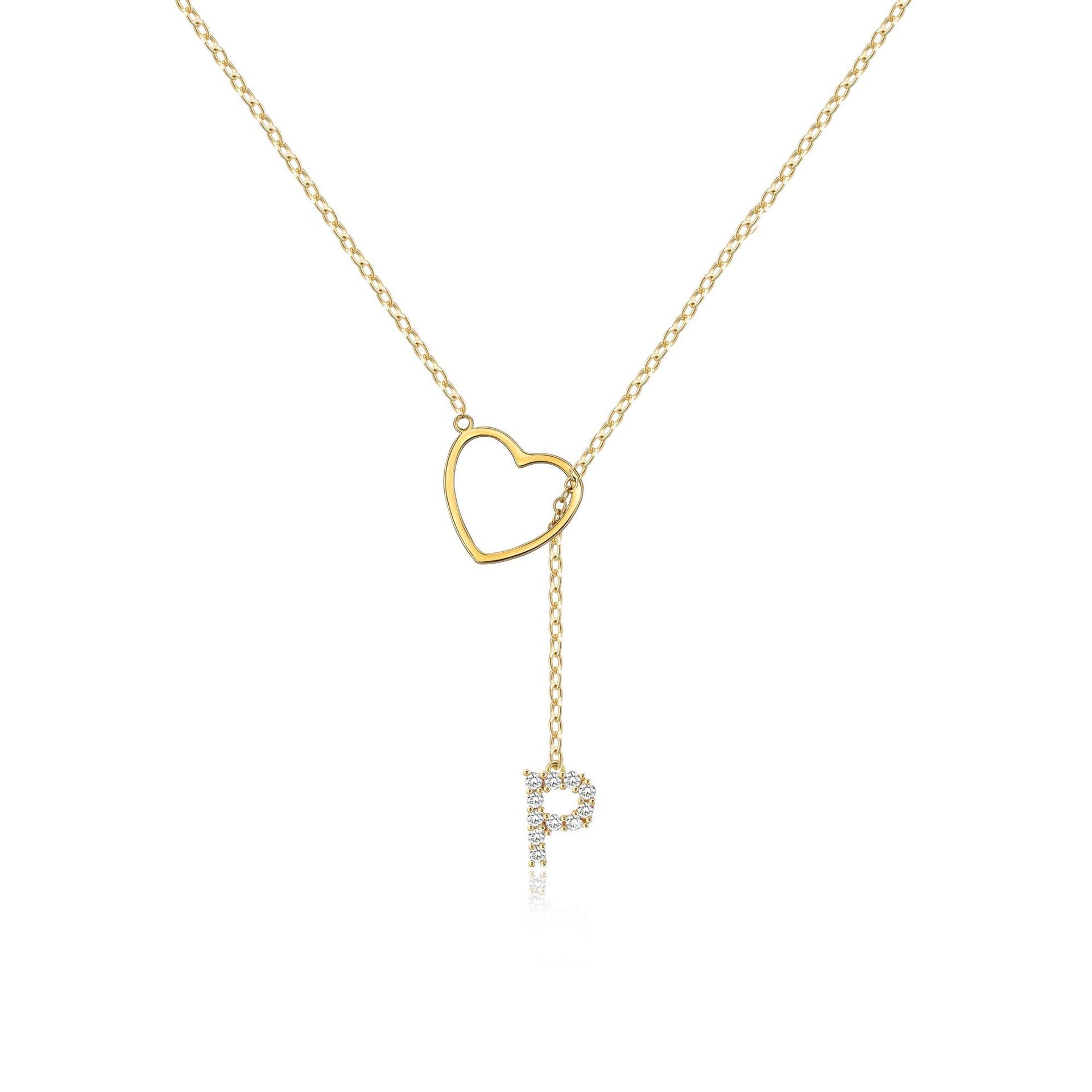 Brass Gold Plating Full Inlaid Zircon 26 English Letters