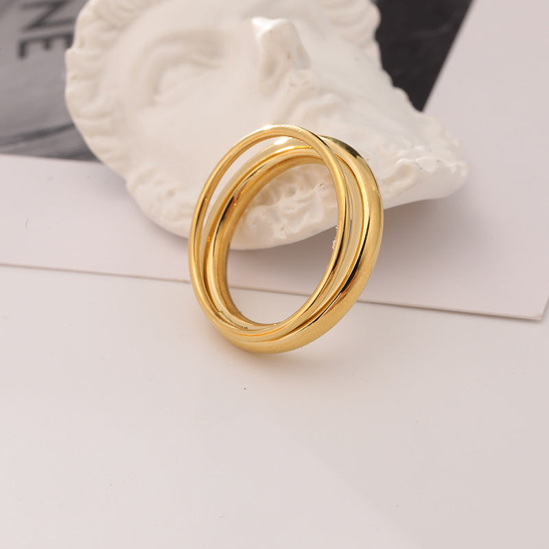 Double Ring Titanium Steel Golden Bone Joint