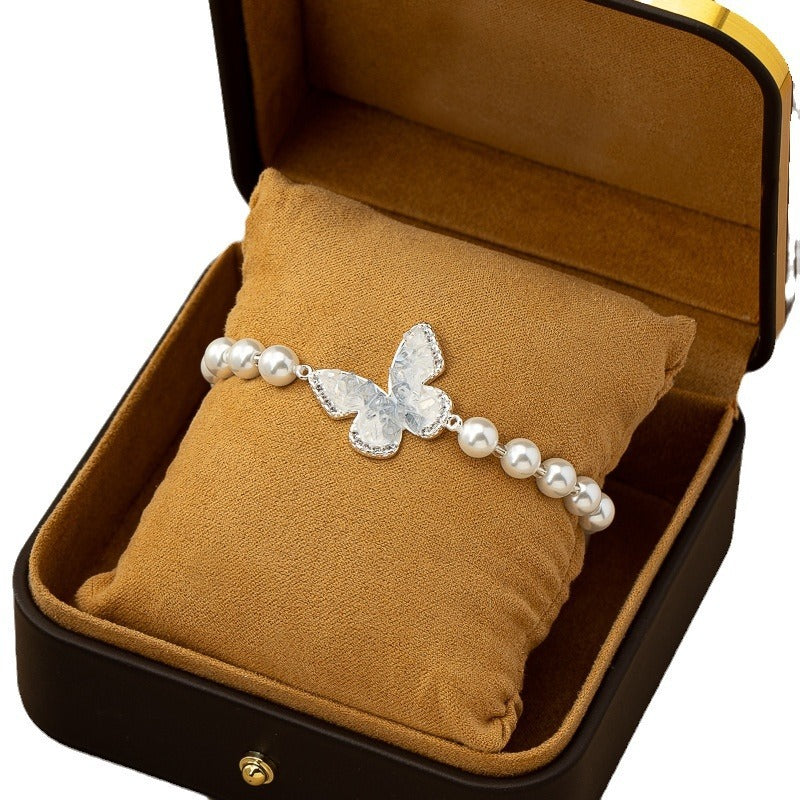 Blue Crystal Butterfly Necklace | Fashion Gradient Crystal Jewelry for Women