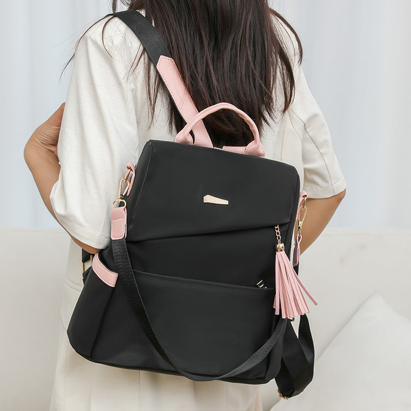 Oxford Anti-Theft Backpack – Women's Travel & School Bag with Back Zipper