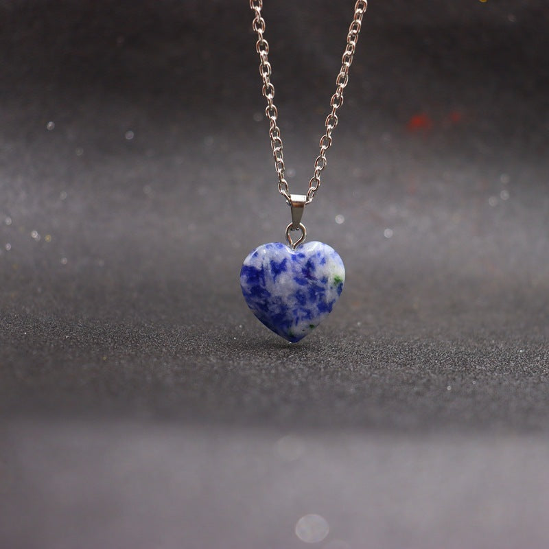 Natural Stone Water Drop Pendant Necklace